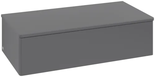 Bild von VILLEROY BOCH Antao Sideboard, 1 Auszug, 1000 x 268 x 500 mm, Front ohne Struktur, Anthracite Matt Lacquer / Anthracite Matt Lacquer #K40000GK