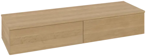 Bild von VILLEROY BOCH Antao Sideboard, 2 Auszüge, 1600 x 268 x 500 mm, Front ohne Struktur, Honey Oak / Honey Oak #K42001HN