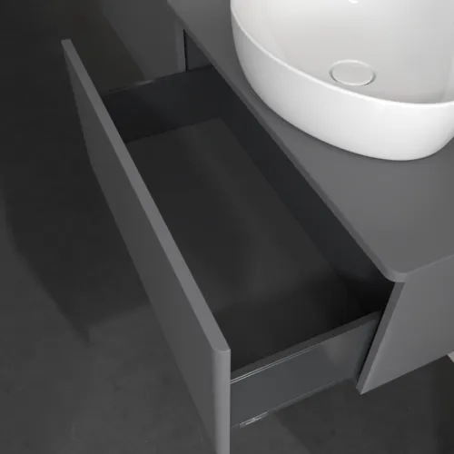 VILLEROY BOCH Antao Waschbeckenunterschrank, 2 Auszüge, 1600 x 360 x 500 mm, Front ohne Struktur, Anthracite Matt Lacquer / Anthracite Matt Lacquer #K39010GK, Bild 7