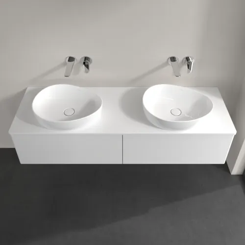 Bild von VILLEROY BOCH Antao Waschbeckenunterschrank, 2 Auszüge, 1600 x 360 x 500 mm, Front ohne Struktur, Glossy White Lacquer / Glossy White Lacquer #K39010GF