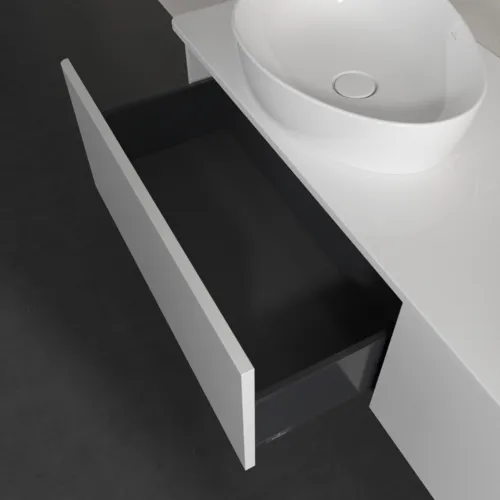Bild von VILLEROY BOCH Antao Waschbeckenunterschrank, 2 Auszüge, 1600 x 360 x 500 mm, Front ohne Struktur, Glossy White Lacquer / Glossy White Lacquer #K39010GF
