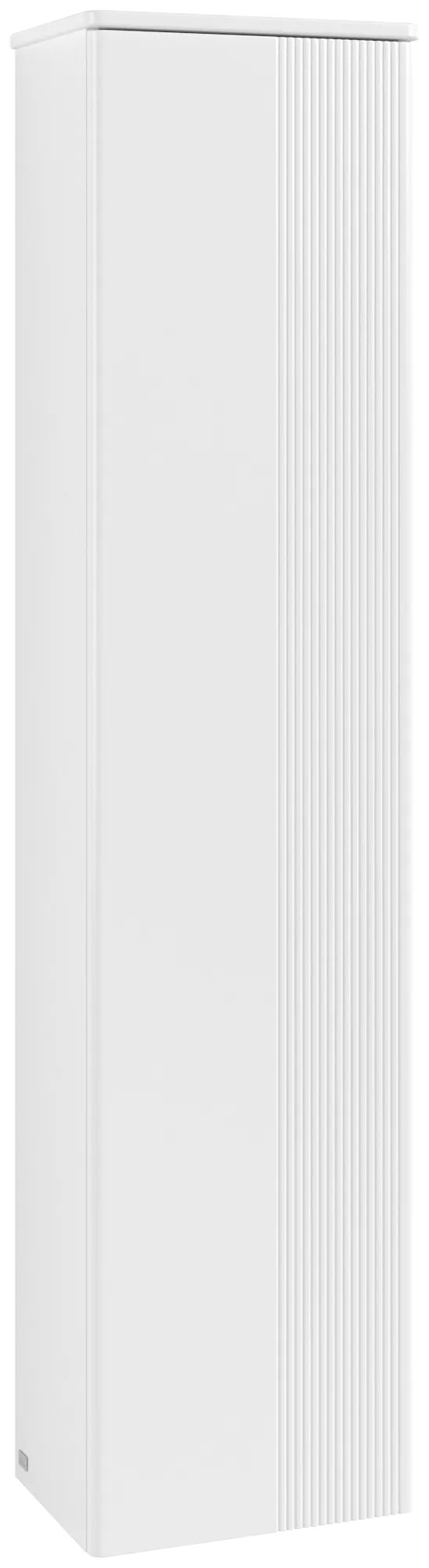 Зображення з  VILLEROY BOCH Antao Tall cabinet, 1 door, 414 x 1719 x 287 mm, Front with grain texture, White Matt Lacquer / White Matt Lacquer #K45100MT