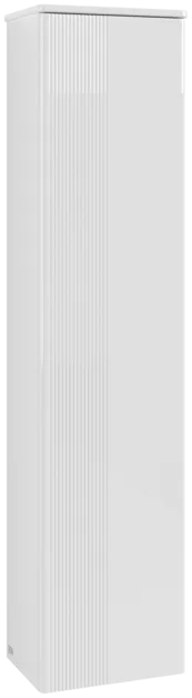 Зображення з  VILLEROY BOCH Antao Tall cabinet, 1 door, 414 x 1719 x 287 mm, Front with grain texture, Glossy White Lacquer / Glossy White Lacquer #K46100GF