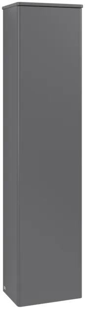 Bild von VILLEROY BOCH Antao Hochschrank, 1 Tür, 414 x 1719 x 287 mm, Front ohne Struktur, Anthracite Matt Lacquer / Anthracite Matt Lacquer #K46000GK