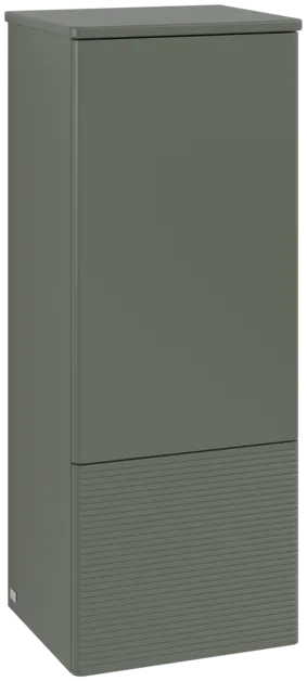 Зображення з  VILLEROY BOCH Antao Medium-height cabinet, 1 door, 414 x 1039 x 356 mm, Front with grain texture, Leaf Green Matt Lacquer / Leaf Green Matt Lacquer #K44100HL