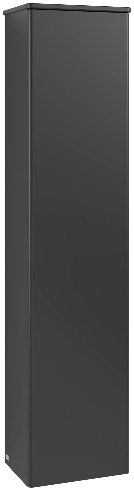 Зображення з  VILLEROY BOCH Antao Tall cabinet, 1 door, 414 x 1719 x 287 mm, Front without structure, Black Matt Lacquer / Black Matt Lacquer #K46000PD