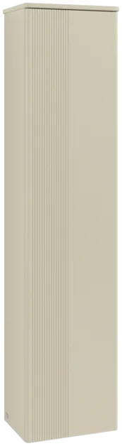 Зображення з  VILLEROY BOCH Antao Tall cabinet, 1 door, 414 x 1719 x 287 mm, Front with grain texture, Silk Grey Matt Lacquer / Silk Grey Matt Lacquer #K46100HJ