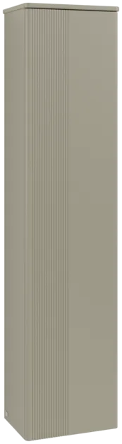 Зображення з  VILLEROY BOCH Antao Tall cabinet, 1 door, 414 x 1719 x 287 mm, Front with grain texture, Stone Grey Matt Lacquer / Stone Grey Matt Lacquer #K46100HK