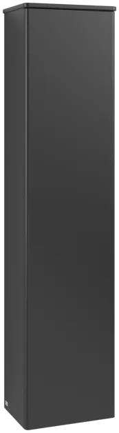 Зображення з  VILLEROY BOCH Antao Tall cabinet, 1 door, 414 x 1719 x 287 mm, Front without structure, Black Matt Lacquer / Black Matt Lacquer #K45000PD