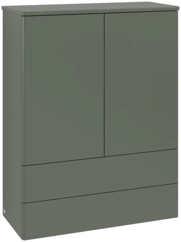 Bild von VILLEROY BOCH Antao Highboard, 2 Türen, 814 x 1039 x 356 mm, Front ohne Struktur, Leaf Green Matt Lacquer / Leaf Green Matt Lacquer #K47000HL