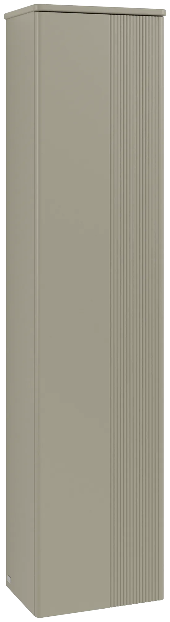 Зображення з  VILLEROY BOCH Antao Tall cabinet, 1 door, 414 x 1719 x 287 mm, Front with grain texture, Stone Grey Matt Lacquer / Stone Grey Matt Lacquer #K45100HK