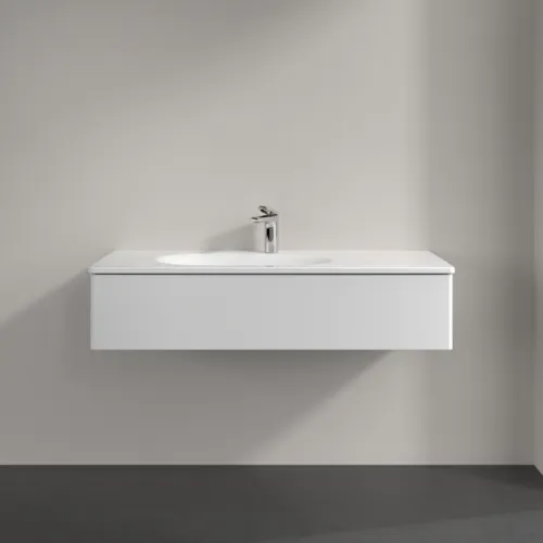 Bild von VILLEROY BOCH Antao Waschbeckenunterschrank, mit Beleuchtung, 1 Auszug, 1188 x 256 x 493 mm, Front ohne Struktur, Glossy White Lacquer #L03000GF