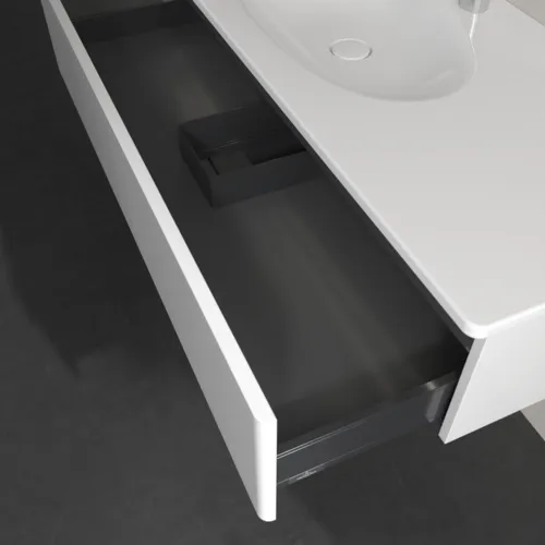 Bild von VILLEROY BOCH Antao Waschbeckenunterschrank, mit Beleuchtung, 1 Auszug, 1188 x 256 x 493 mm, Front ohne Struktur, Glossy White Lacquer #L03000GF