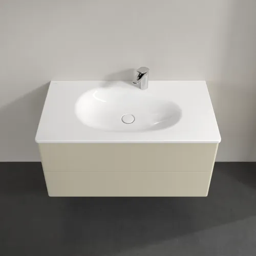 Bild von VILLEROY BOCH Antao Waschbeckenunterschrank, mit Beleuchtung, 2 Auszüge, 988 x 504 x 496 mm, Front ohne Struktur, Silk Grey Matt Lacquer #L05000HJ