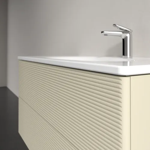 Bild von VILLEROY BOCH Antao Waschbeckenunterschrank, mit Beleuchtung, 2 Auszüge, 988 x 504 x 496 mm, Front mit Struktur, Silk Grey Matt Lacquer #L05100HJ