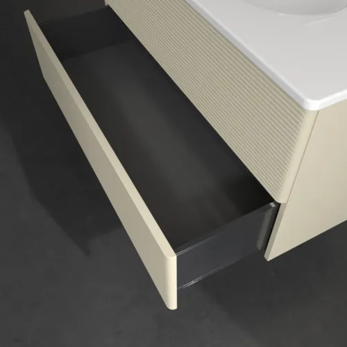 Bild von VILLEROY BOCH Antao Waschbeckenunterschrank, mit Beleuchtung, 2 Auszüge, 988 x 504 x 496 mm, Front mit Struktur, Silk Grey Matt Lacquer #L05100HJ