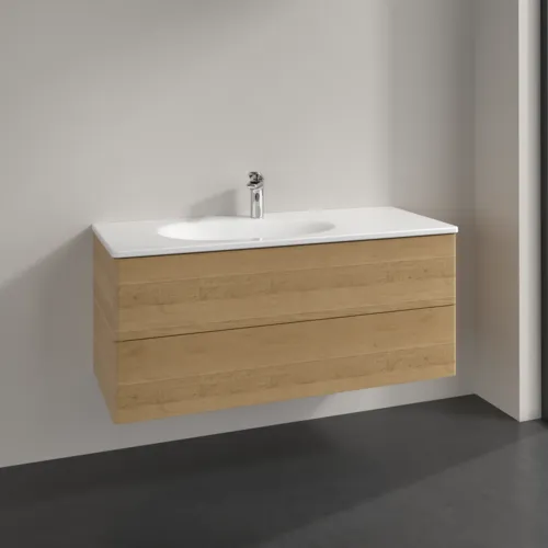 Bild von VILLEROY BOCH Antao Waschbeckenunterschrank, mit Beleuchtung, 2 Auszüge, 1188 x 504 x 493 mm, Front ohne Struktur, Honey Oak #L06000HN
