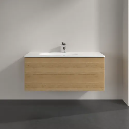 Bild von VILLEROY BOCH Antao Waschbeckenunterschrank, mit Beleuchtung, 2 Auszüge, 1188 x 504 x 493 mm, Front ohne Struktur, Honey Oak #L06000HN