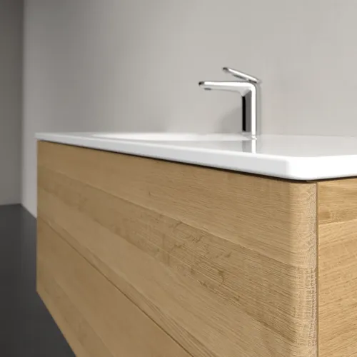 Bild von VILLEROY BOCH Antao Waschbeckenunterschrank, mit Beleuchtung, 2 Auszüge, 1188 x 504 x 493 mm, Front ohne Struktur, Honey Oak #L06000HN