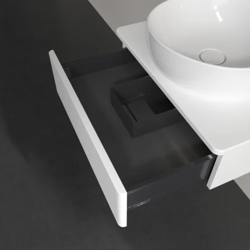 Bild von VILLEROY BOCH Antao Waschbeckenunterschrank, mit Beleuchtung, 1 Auszug, 600 x 190 x 500 mm, Front mit Struktur, White Matt Lacquer / White Matt Lacquer #L07110MT