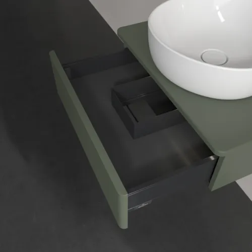 Bild von VILLEROY BOCH Antao Waschbeckenunterschrank, mit Beleuchtung, 1 Auszug, 600 x 190 x 500 mm, Front mit Struktur, Leaf Green Matt Lacquer / Leaf Green Matt Lacquer #L07110HL