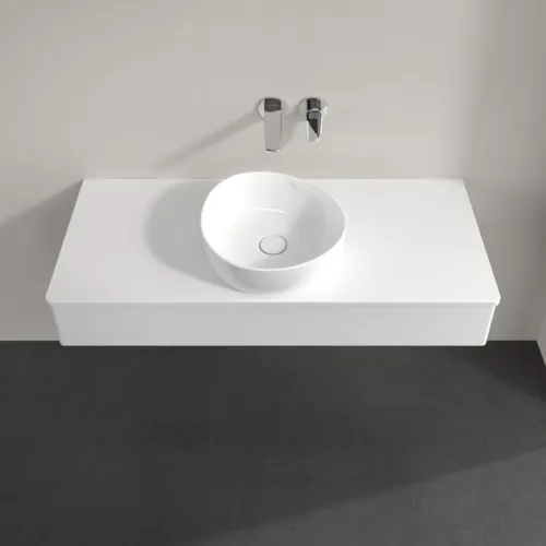 Bild von VILLEROY BOCH Antao Waschbeckenunterschrank, mit Beleuchtung, 1 Auszug, 1200 x 190 x 500 mm, Front ohne Struktur, Glossy White Lacquer / Glossy White Lacquer #L10050GF