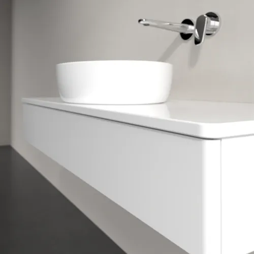 Bild von VILLEROY BOCH Antao Waschbeckenunterschrank, mit Beleuchtung, 1 Auszug, 1200 x 190 x 500 mm, Front ohne Struktur, Glossy White Lacquer / Glossy White Lacquer #L10050GF