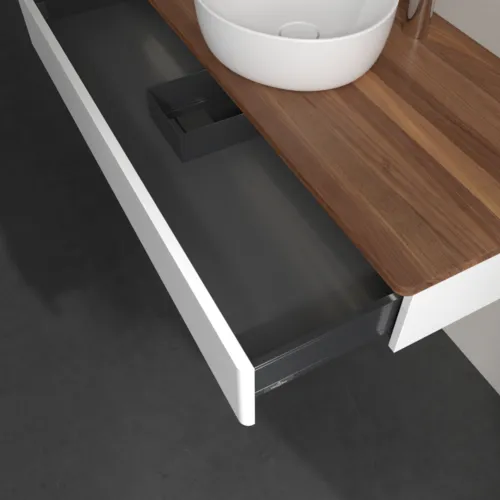 Bild von VILLEROY BOCH Antao Waschbeckenunterschrank, mit Beleuchtung, 1 Auszug, 1200 x 190 x 500 mm, Front ohne Struktur, White Matt Lacquer / Warm Walnut #L10052MT