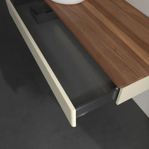 Bild von VILLEROY BOCH Antao Waschbeckenunterschrank, mit Beleuchtung, 1 Auszug, 1200 x 190 x 500 mm, Front ohne Struktur, Silk Grey Matt Lacquer / Warm Walnut #L11012HJ