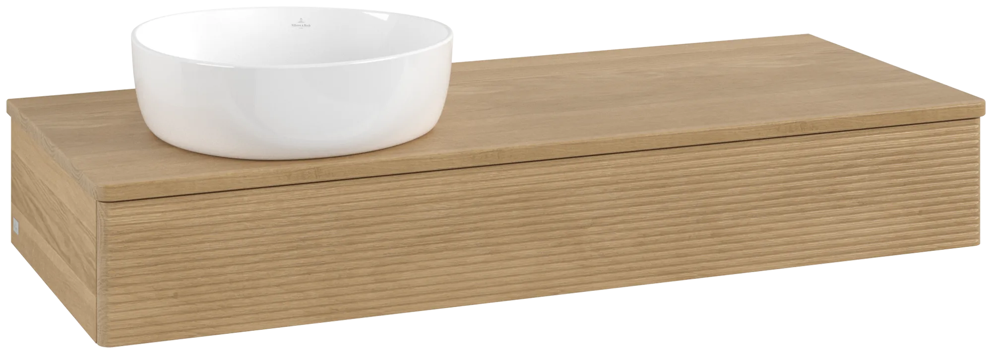 VILLEROY BOCH Antao Vanity unit, with lighting, 1 pull-out compartment, 1200 x 190 x 500 mm, Front with grain texture, Honey Oak / Honey Oak #L11111HN resmi