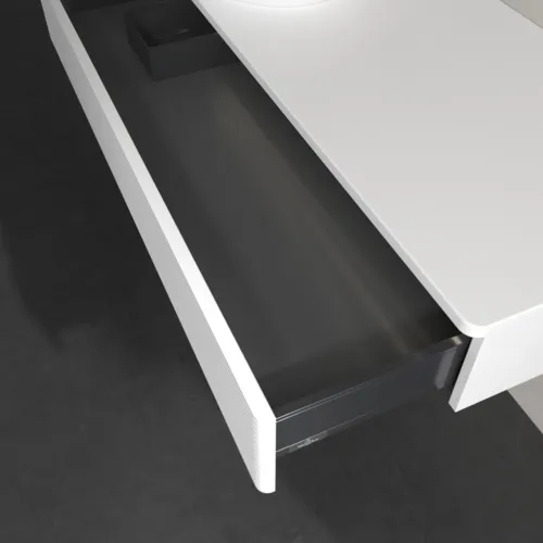 Bild von VILLEROY BOCH Antao Waschbeckenunterschrank, mit Beleuchtung, 1 Auszug, 1200 x 190 x 500 mm, Front mit Struktur, White Matt Lacquer / White Matt Lacquer #L11110MT