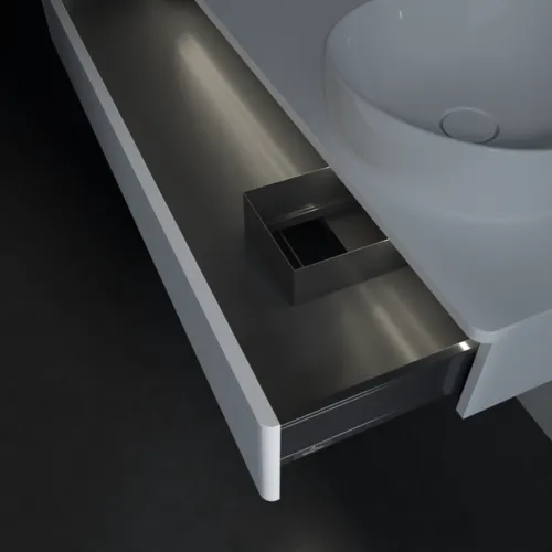 Bild von VILLEROY BOCH Antao Waschbeckenunterschrank, mit Beleuchtung, 1 Auszug, 1200 x 190 x 500 mm, Front mit Struktur, White Matt Lacquer / White Matt Lacquer #L12110MT