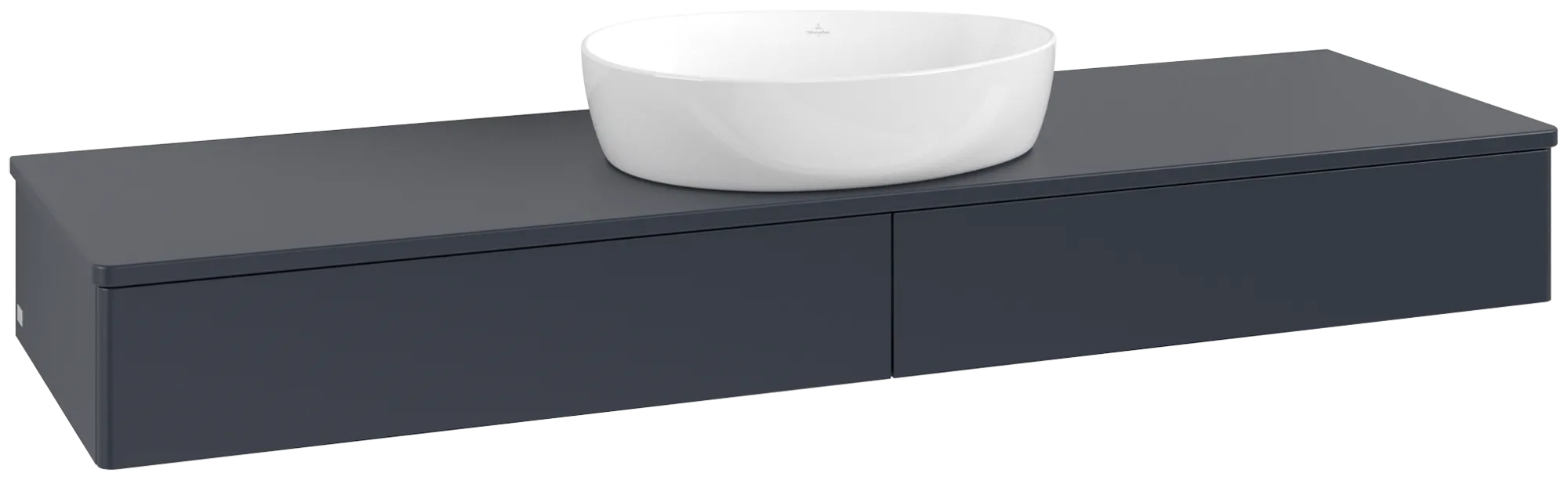 Obrázek VILLEROY BOCH Antao Vanity unit, with lighting, 2 pull-out compartments, 1600 x 190 x 500 mm, Front without structure, Midnight Blue Matt Lacquer / Midnight Blue Matt Lacquer #L14010HG