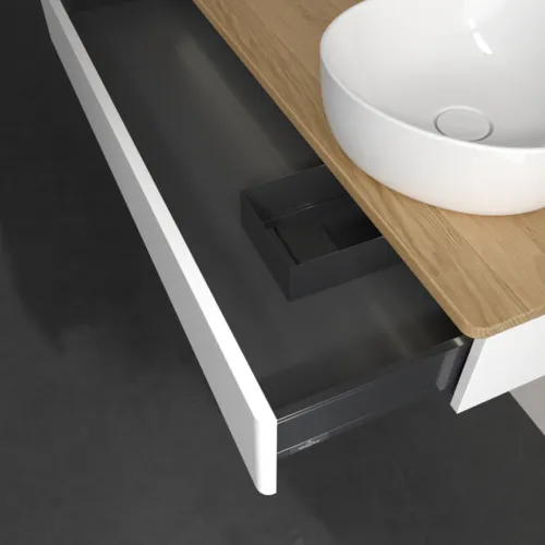 Bild von VILLEROY BOCH Antao Waschbeckenunterschrank, mit Beleuchtung, 1 Auszug, 1200 x 190 x 500 mm, Front ohne Struktur, White Matt Lacquer / Honey Oak #L12051MT