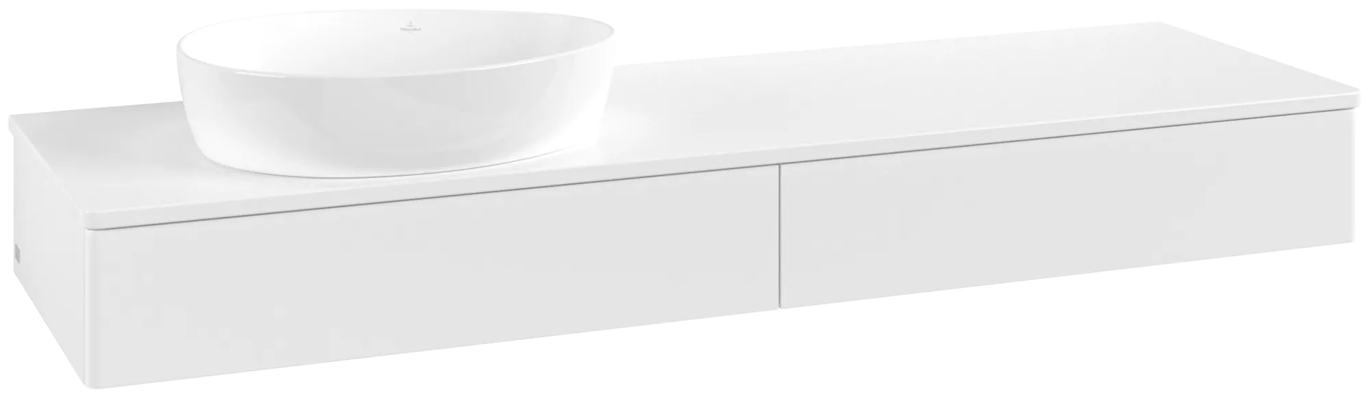 Obrázek VILLEROY BOCH Antao Vanity unit, with lighting, 2 pull-out compartments, 1600 x 190 x 500 mm, Front without structure, White Matt Lacquer / White Matt Lacquer #L15050MT