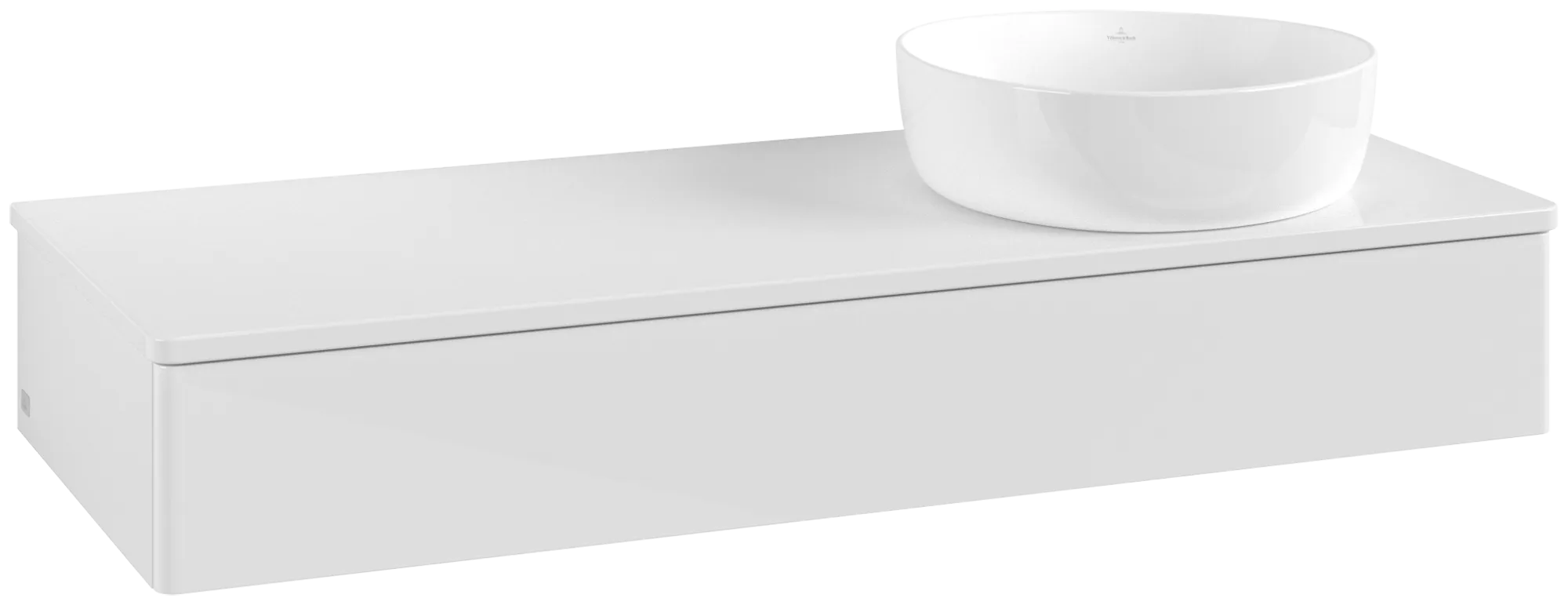Bild von VILLEROY BOCH Antao Waschbeckenunterschrank, mit Beleuchtung, 1 Auszug, 1200 x 190 x 500 mm, Front ohne Struktur, Glossy White Lacquer / Glossy White Lacquer #L12050GF