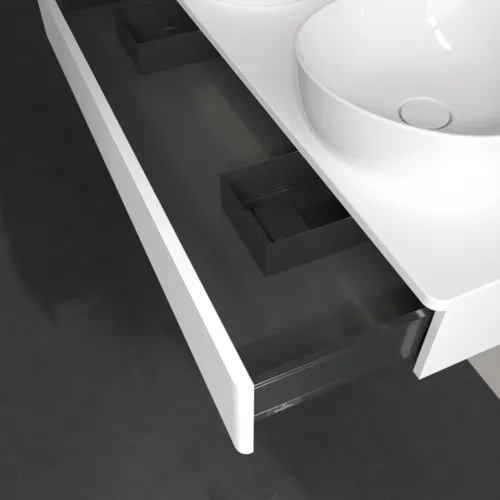 Bild von VILLEROY BOCH Antao Waschbeckenunterschrank, mit Beleuchtung, 1 Auszug, 1200 x 190 x 500 mm, Front mit Struktur, White Matt Lacquer / White Matt Lacquer #L13110MT