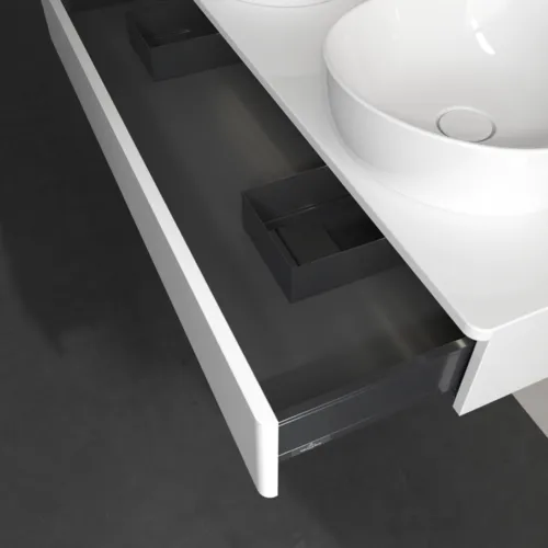 VILLEROY BOCH Antao Waschbeckenunterschrank, mit Beleuchtung, 1 Auszug, 1200 x 190 x 500 mm, Front ohne Struktur, Glossy White Lacquer / Glossy White Lacquer #L13010GF, Bild 6