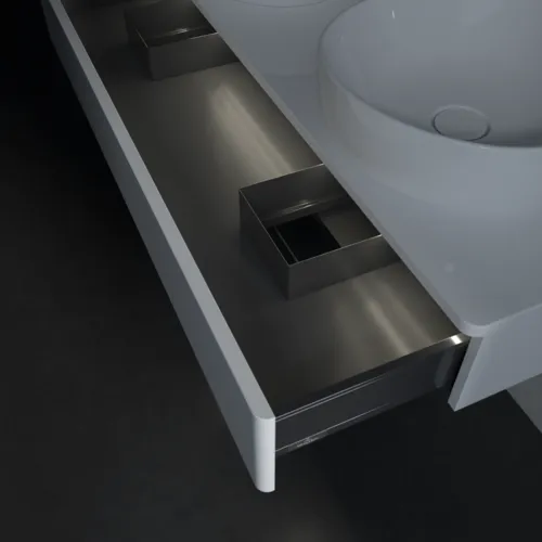 VILLEROY BOCH Antao Waschbeckenunterschrank, mit Beleuchtung, 1 Auszug, 1200 x 190 x 500 mm, Front ohne Struktur, Glossy White Lacquer / Glossy White Lacquer #L13010GF, Bild 7