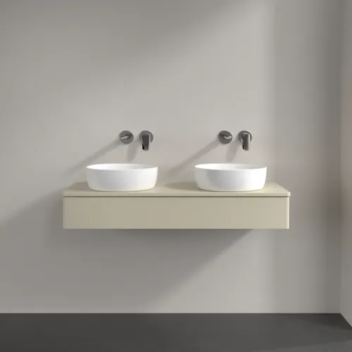 Bild von VILLEROY BOCH Antao Waschbeckenunterschrank, mit Beleuchtung, 1 Auszug, 1200 x 190 x 500 mm, Front ohne Struktur, Silk Grey Matt Lacquer / Silk Grey Matt Lacquer #L13010HJ
