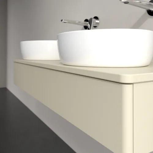 Bild von VILLEROY BOCH Antao Waschbeckenunterschrank, mit Beleuchtung, 1 Auszug, 1200 x 190 x 500 mm, Front ohne Struktur, Silk Grey Matt Lacquer / Silk Grey Matt Lacquer #L13010HJ