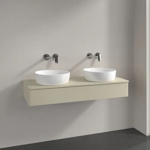 Bild von VILLEROY BOCH Antao Waschbeckenunterschrank, mit Beleuchtung, 1 Auszug, 1200 x 190 x 500 mm, Front ohne Struktur, Silk Grey Matt Lacquer / Silk Grey Matt Lacquer #L13010HJ