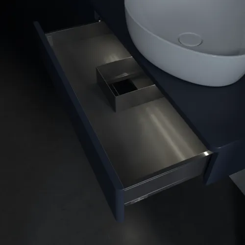 Bild von VILLEROY BOCH Antao Waschbeckenunterschrank, mit Beleuchtung, 2 Auszüge, 1600 x 190 x 500 mm, Front ohne Struktur, Midnight Blue Matt Lacquer / Midnight Blue Matt Lacquer #L16010HG