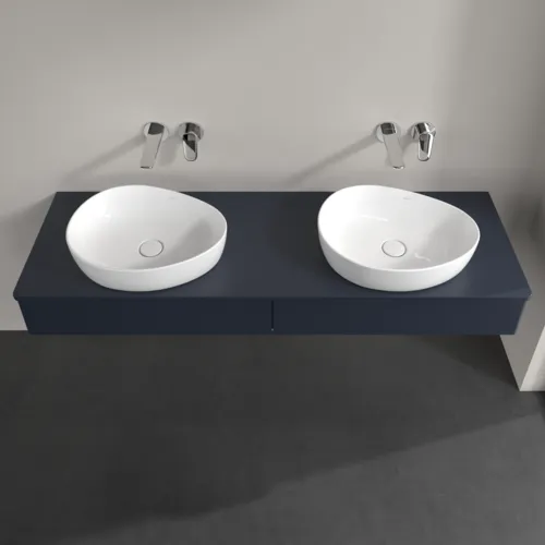 Bild von VILLEROY BOCH Antao Waschbeckenunterschrank, mit Beleuchtung, 2 Auszüge, 1600 x 190 x 500 mm, Front ohne Struktur, Midnight Blue Matt Lacquer / Midnight Blue Matt Lacquer #L17010HG