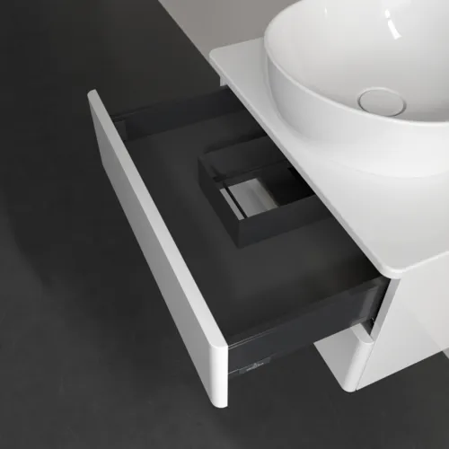 Bild von VILLEROY BOCH Antao Waschbeckenunterschrank, mit Beleuchtung, 2 Auszüge, 600 x 360 x 500 mm, Front ohne Struktur, Glossy White Lacquer / Glossy White Lacquer #L18010GF