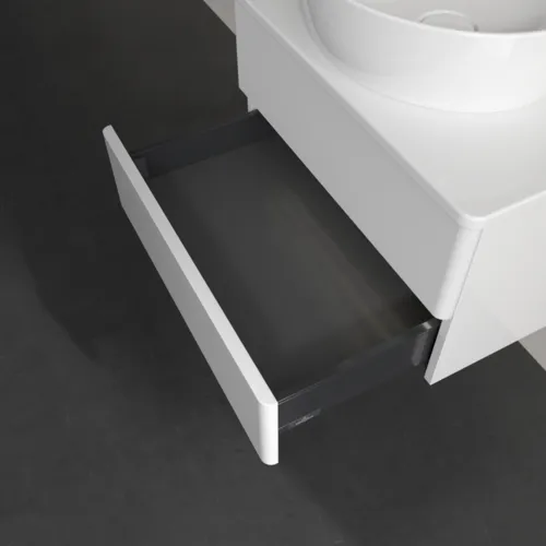 Bild von VILLEROY BOCH Antao Waschbeckenunterschrank, mit Beleuchtung, 2 Auszüge, 600 x 360 x 500 mm, Front ohne Struktur, Glossy White Lacquer / Glossy White Lacquer #L18010GF