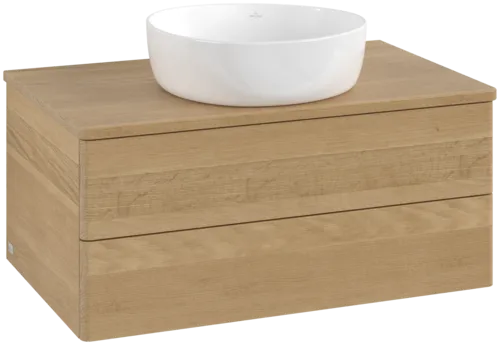 Obrázek VILLEROY BOCH Antao Vanity unit, with lighting, 2 pull-out compartments, 800 x 360 x 500 mm, Front without structure, Honey Oak / Honey Oak #L19011HN