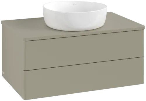 Obrázek VILLEROY BOCH Antao Vanity unit, with lighting, 2 pull-out compartments, 800 x 360 x 500 mm, Front without structure, Stone Grey Matt Lacquer / Stone Grey Matt Lacquer #L19010HK