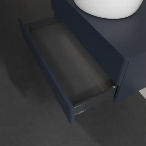 Bild von VILLEROY BOCH Antao Waschbeckenunterschrank, mit Beleuchtung, 2 Auszüge, 800 x 360 x 500 mm, Front ohne Struktur, Midnight Blue Matt Lacquer / Midnight Blue Matt Lacquer #L19010HG