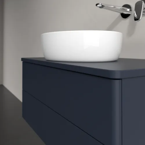 Bild von VILLEROY BOCH Antao Waschbeckenunterschrank, mit Beleuchtung, 2 Auszüge, 800 x 360 x 500 mm, Front ohne Struktur, Midnight Blue Matt Lacquer / Midnight Blue Matt Lacquer #L19010HG